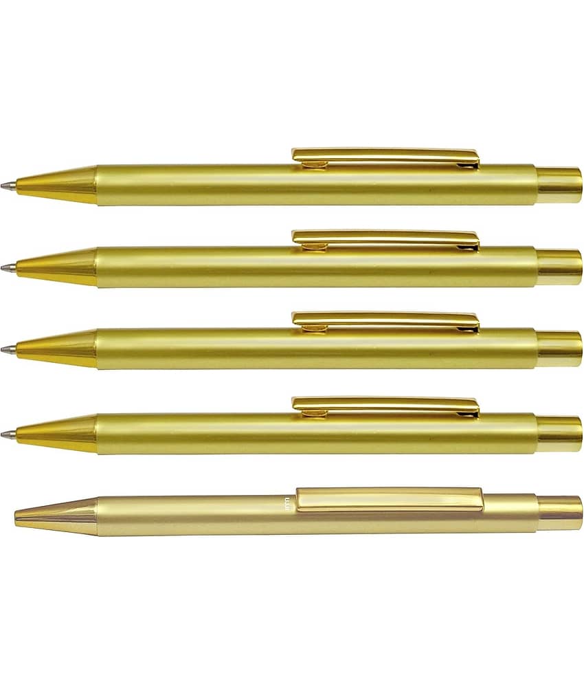 UJJi Gold Colour Click Shiny Metal Ball Pen view 2
