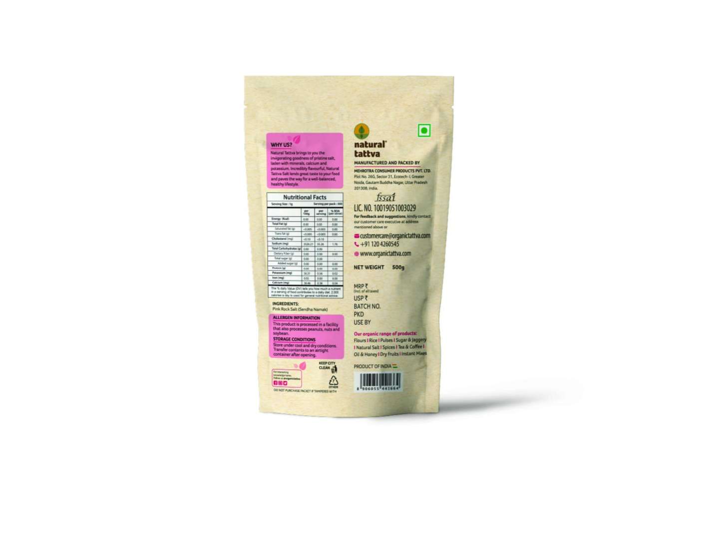 NATURAL TATTVA Himalayan Pink Salt Granules 500g view 2