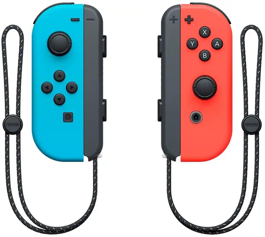 Nintendo Switch OLED Console with Neon Red/Blue Joy-Con view 2