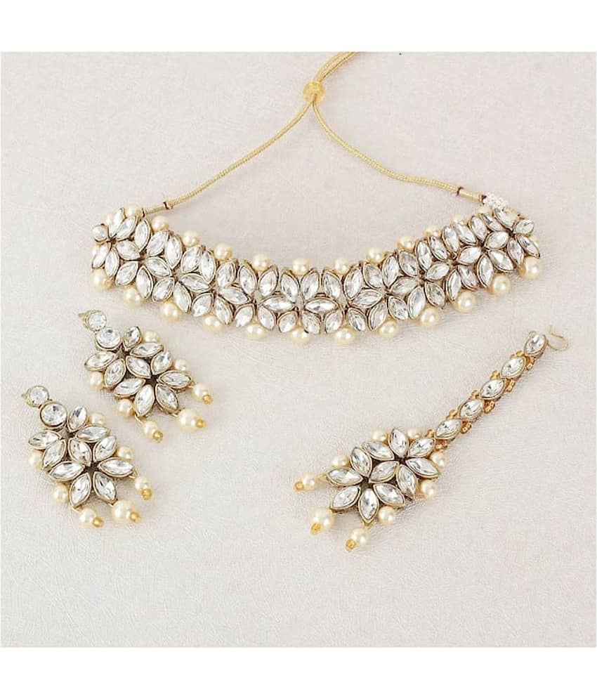 gilher - Gold Alloy Necklace Set ( Pack of 1 ) view 2