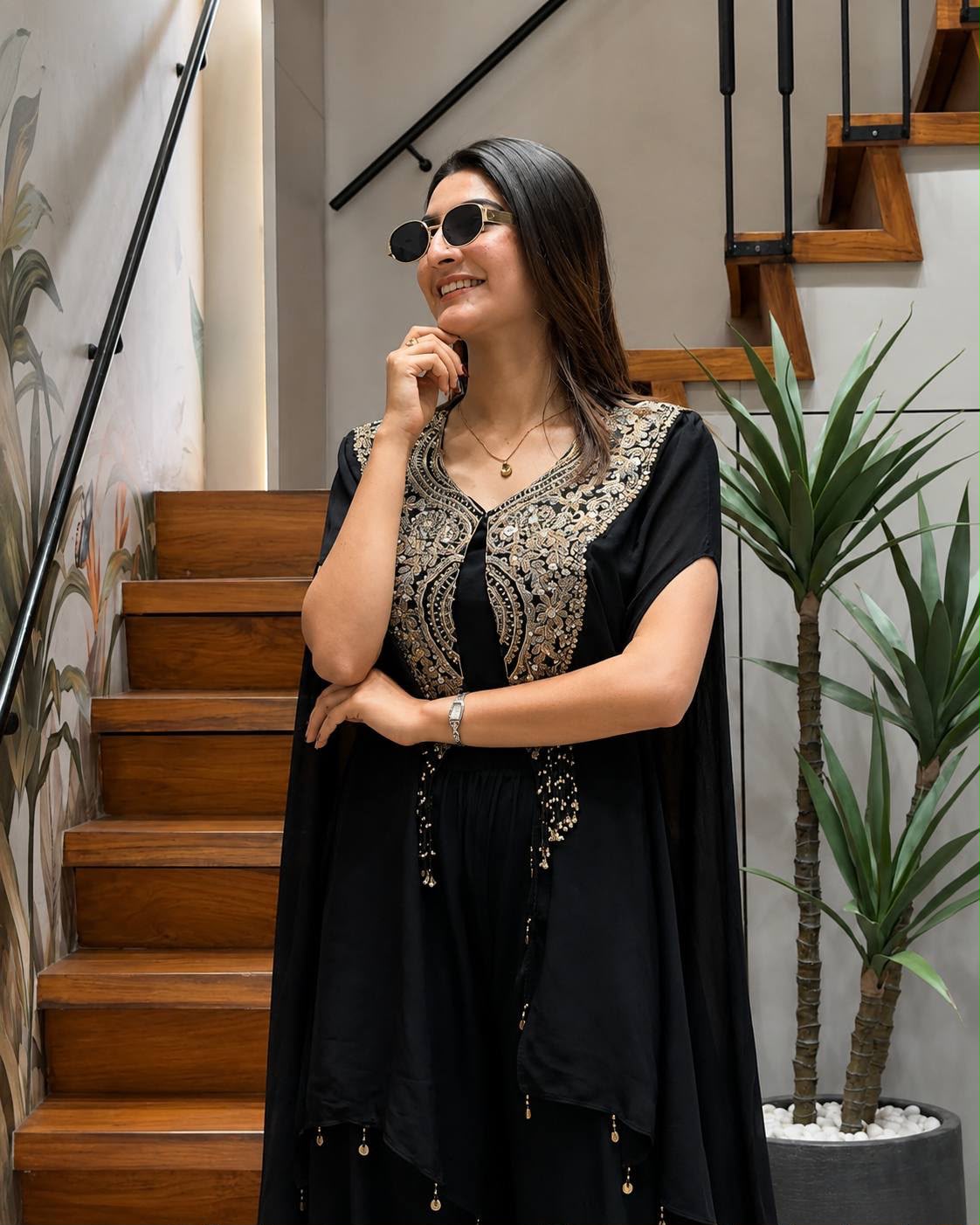 Star Georgette Indowestern Set view 2