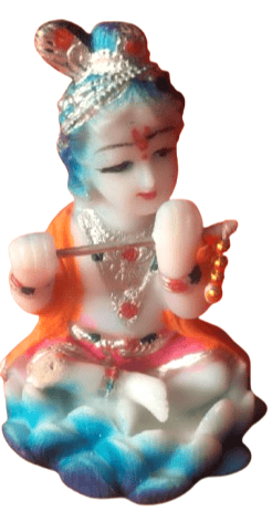 Hand-Painted Krishna Statue for Car Dashboard |Office Desk | Gift Pack Pack Of 2 view 2