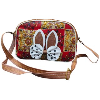 Printed Crossbody Shoulder Bag for Girls, Mini Casual Handbag for Outings Gifting