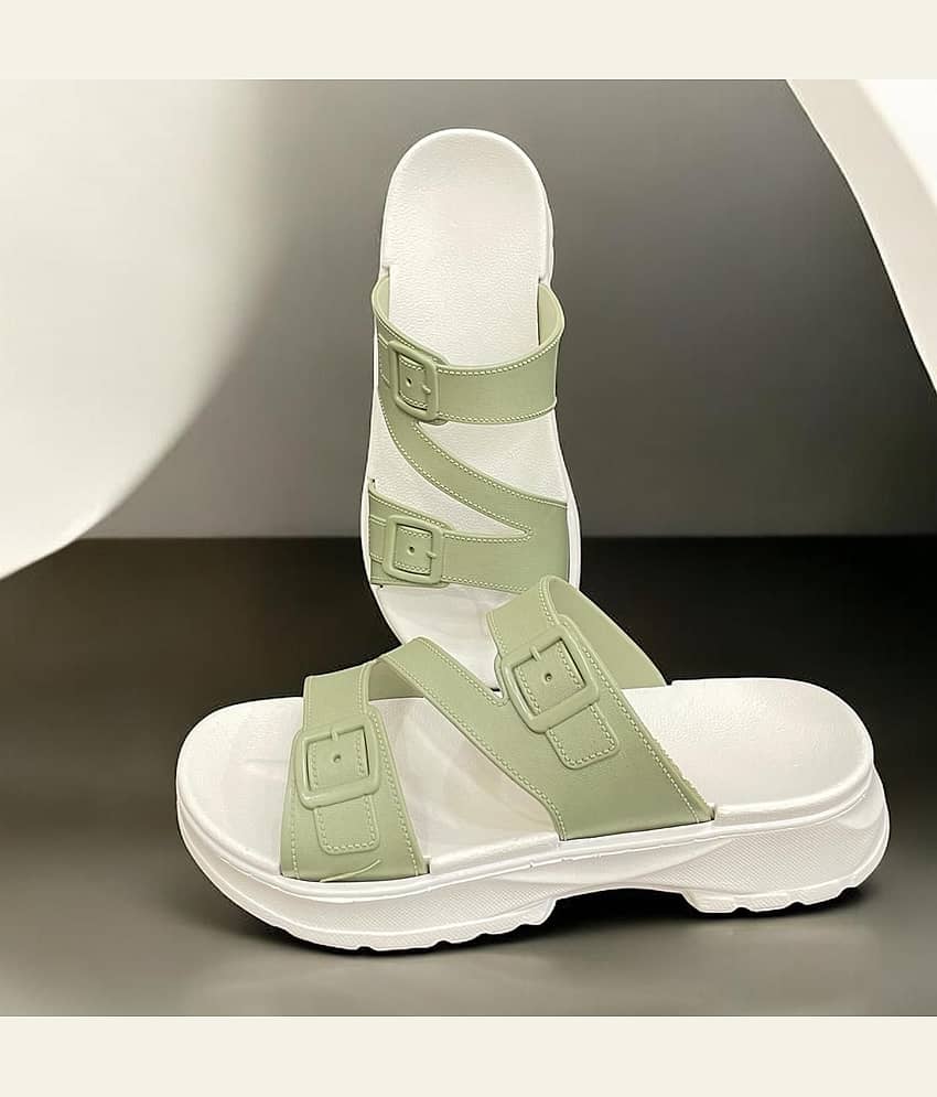 Monoction INAYA-OLIVE Olive Women's Slide view 2