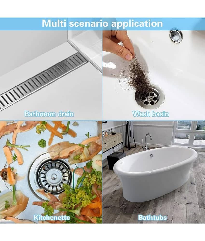 Bhavyta Drain Hair Catcher Mesh roll Drain Cleaner Pad Disposable Drain Hair Catcher 100 view 2
