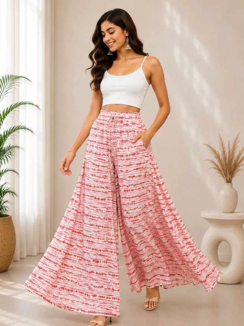 Women's Premium Palazzo Combo Pack of 3 | 2 Rayon + 1 Cotton | Free Size | Flared Palazzo Pants view 2