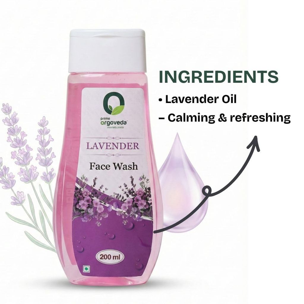 Lavender Face Wash (Pack of 2) | Soothing & Hydrating Face Cleanser | Gentle Daily Face Wash for All Skin Types | Natural Glow & Skin Freshness | 200 ml view 2