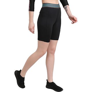 Ninq Solid Women Light Blue, Black Tights view 2