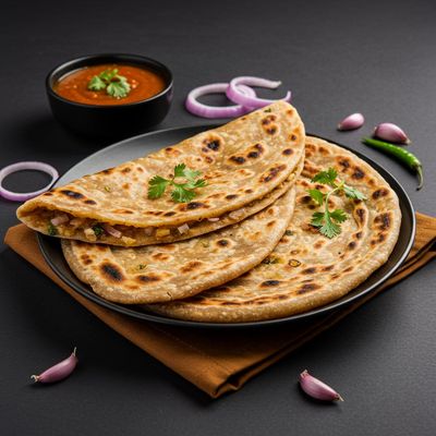 Onion Parantha 2 Pcs