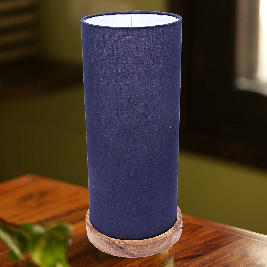 Light Angle Handmade Wooden and Fabric Table lamp for Living Room Bedroom view 2