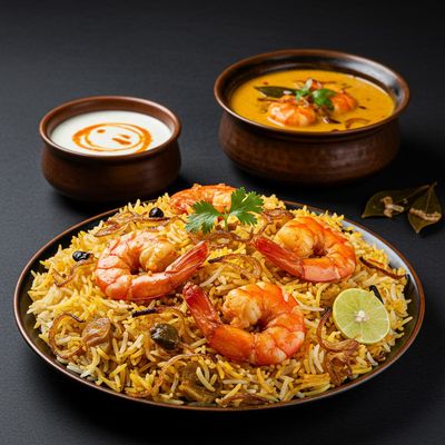 Prawns Mughlai Biryani
