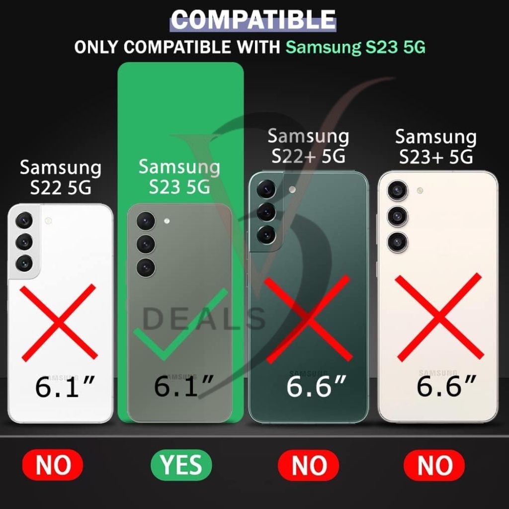 V3Deals Hybrid Ma gsa fe Compatible Back Cover for Samsung Galaxy S23 5G | Anti-Yellow Transparent | N52 Magnet Ring | Shockproof | Camera Protection | Hard PC+TPU Case (Transparent, S23 (Magnetic)) view 2