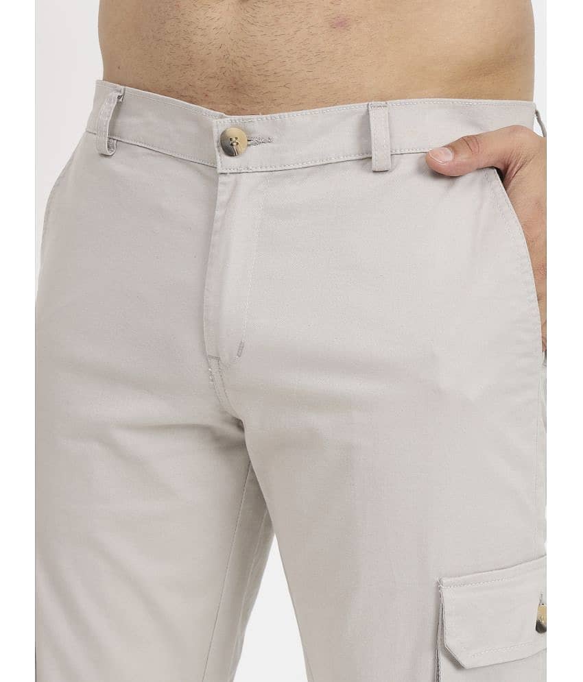 RAGZO Regular Flat Men's Cargos - Light Grey ( Pack of 1 ) view 2