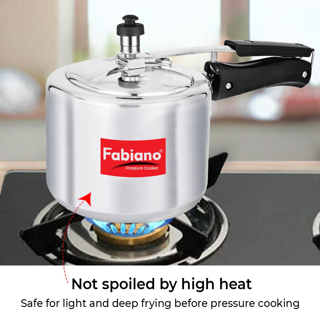 Fabiano 3 Litre Eco Inner Lid Pressure Cooker, With Induction Base Aluminium Cooker view 2