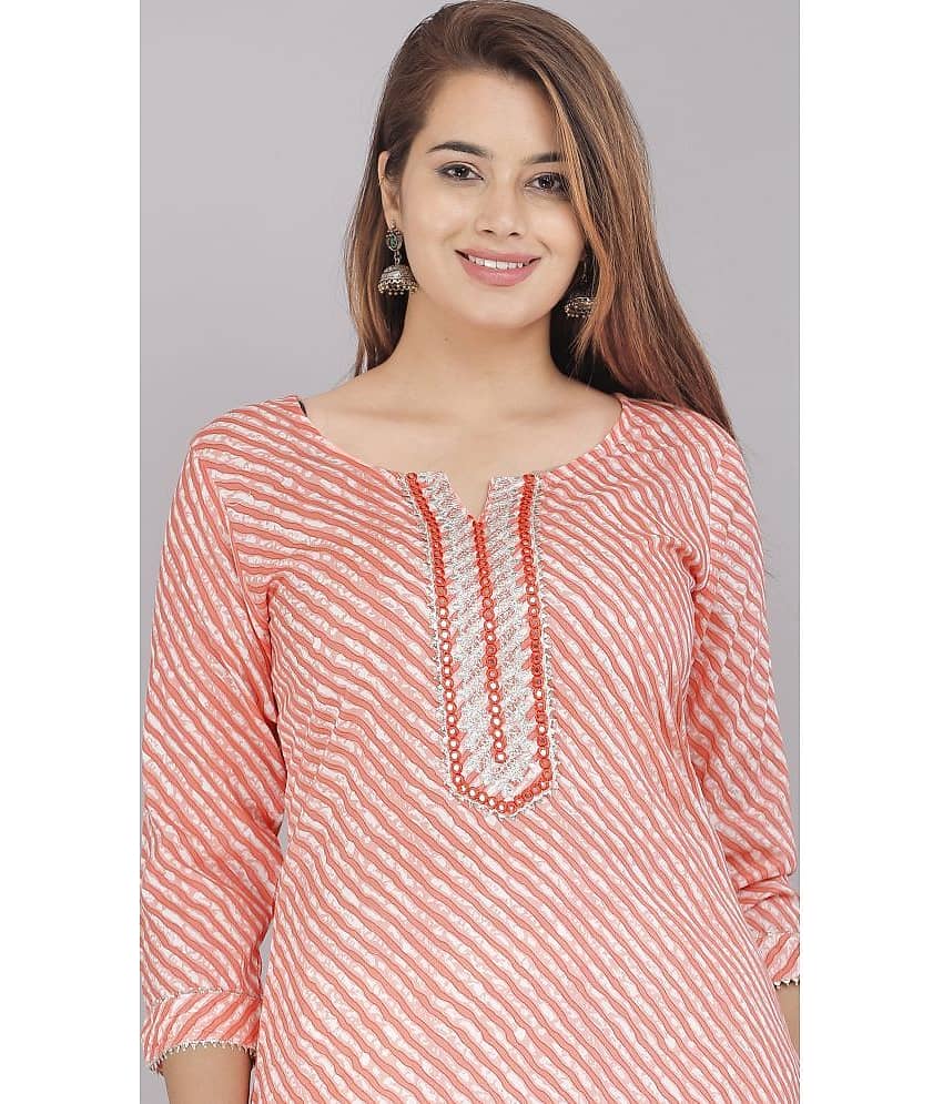 HIGHLIGHT FASHION EXPORT - Light Blue Cotton Women's Straight Kurti ( Pack of 1 ) view 2