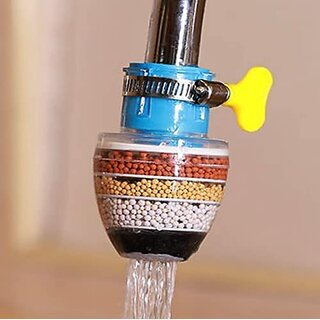 (Pack of 2) Green Whisper Plastic Tap Filter Plastic Faucet Tap Shower Faucet Water Filter Tap Extension for Sink Kitchen Tap Faucet Removable and Adjustable Water Saving Carbon Removes