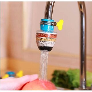 (Pack of 2) Green Whisper Plastic Tap Filter Plastic Faucet Tap Shower Faucet Water Filter Tap Extension for Sink Kitchen Tap Faucet Removable and Adjustable Water Saving Carbon Removes view 2