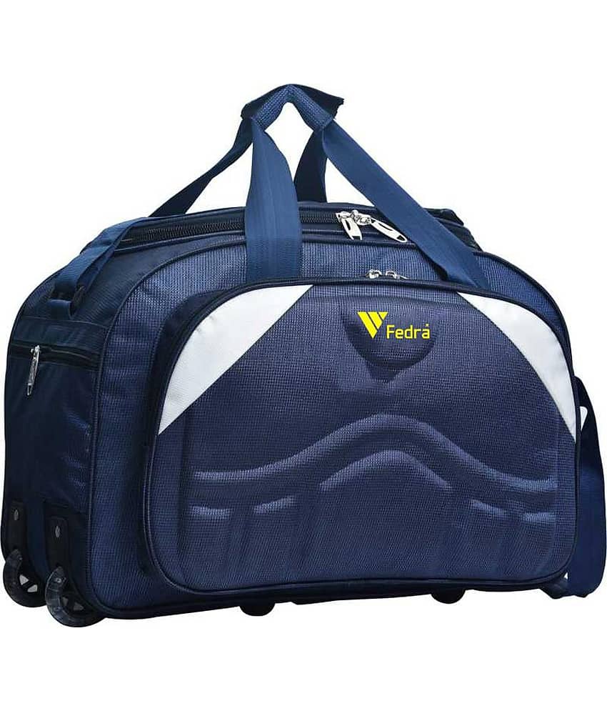 FEDRA - 40 Ltrs Blue Polyester Duffle Bag