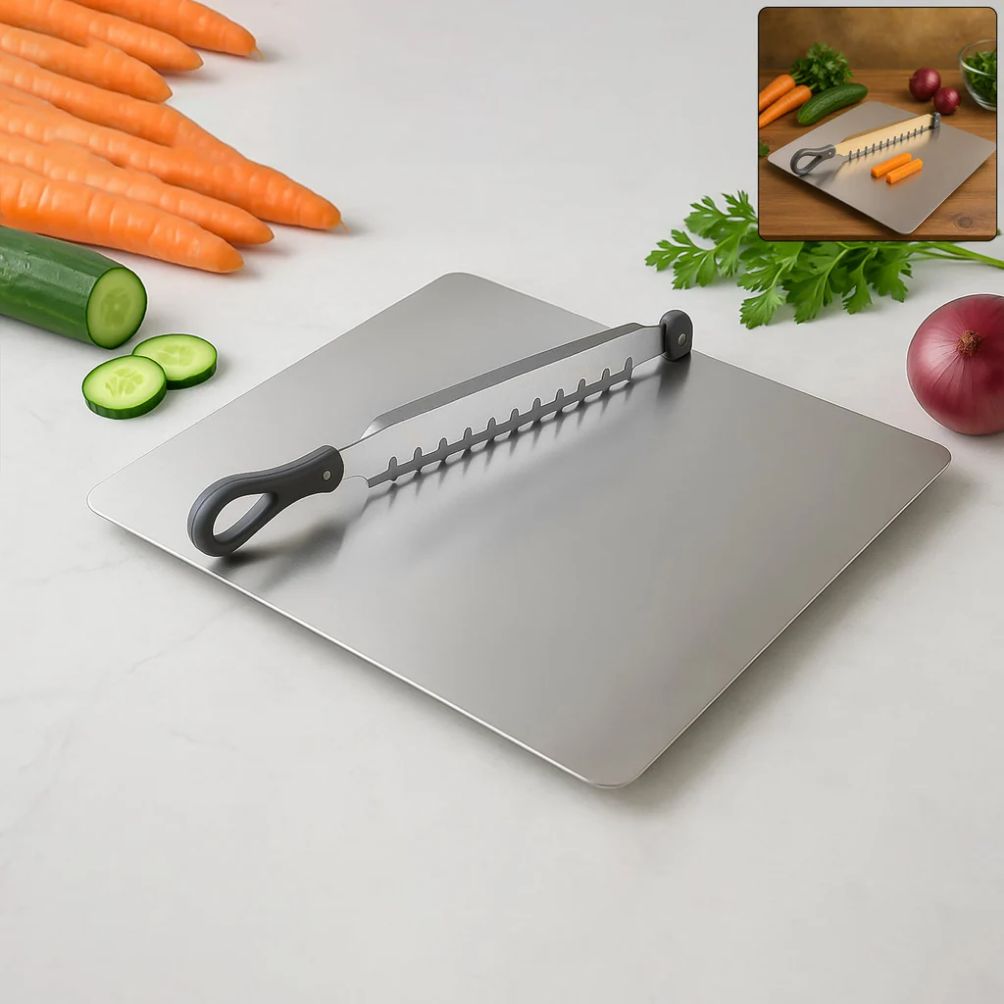 Supermom Stainless Steel Multifunctional Cut & Chop Vegetable Slicer Tool view 2