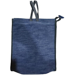 Denim embroidery bag for women handbag for daily use Multipurpose Bag (Blue, 3 L) view 2