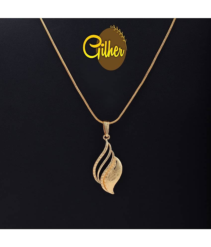 Gilher Gold Plated Daily Wear Pendant Chain +24 Inch Long For Women . view 2