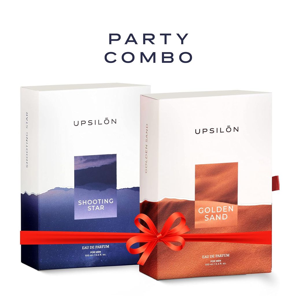 UPSILON Combo of Shooting Star & Golden Sand Eau De Parfum Premium Long Lasting Fresh & Powerful Fragrance Spray Travel Friendly Luxury Parfum Scent | Men’s Perfume | Each 100ml - Pack Of 2 view 2