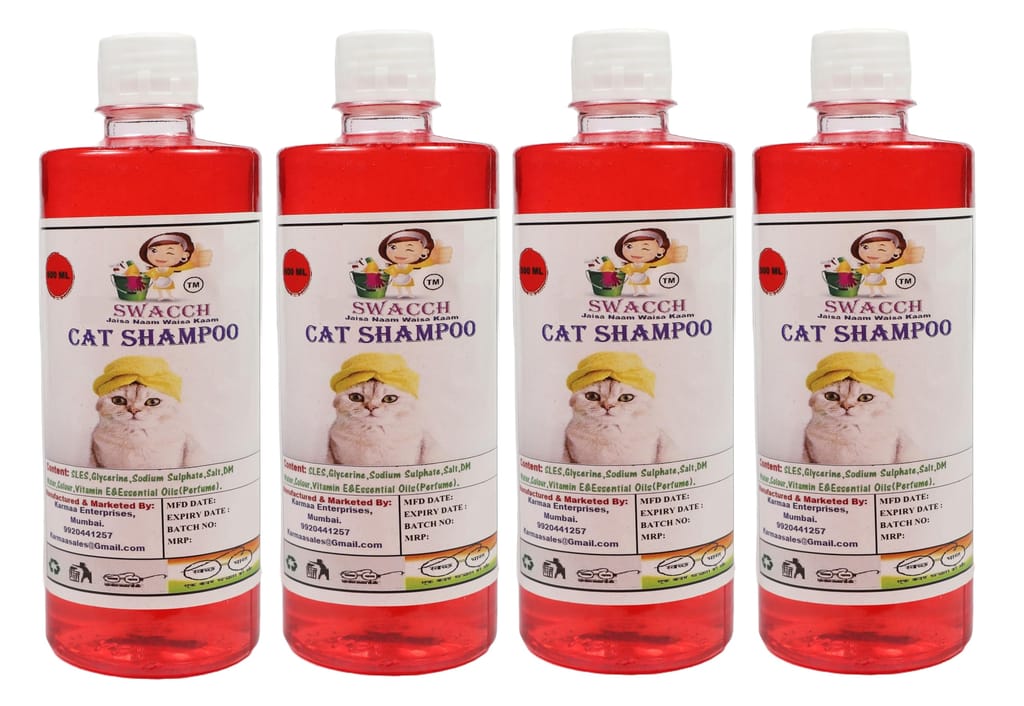 SWACCH CAT Shampoo (500ML) (Combo Pack of 4) Jasmine view 2