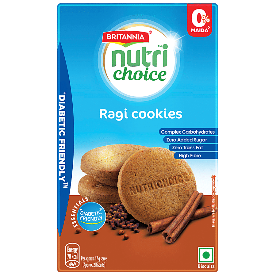 Britannia Nutri Choice Ragi Cookies, 150 Gm view 2