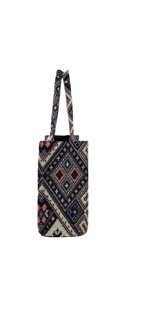 Traditional Kilum Geometric Pattern Tote Bag