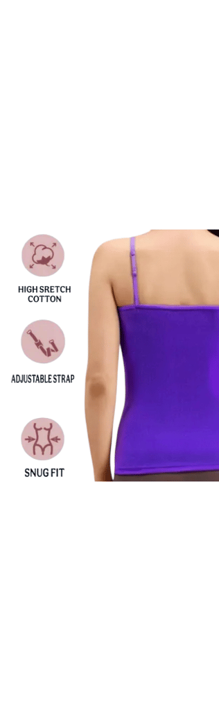 Womens Cotton Blend Camisole | Super Soft and Comfortable | Perfect for Layering or Wearing Alone view 2