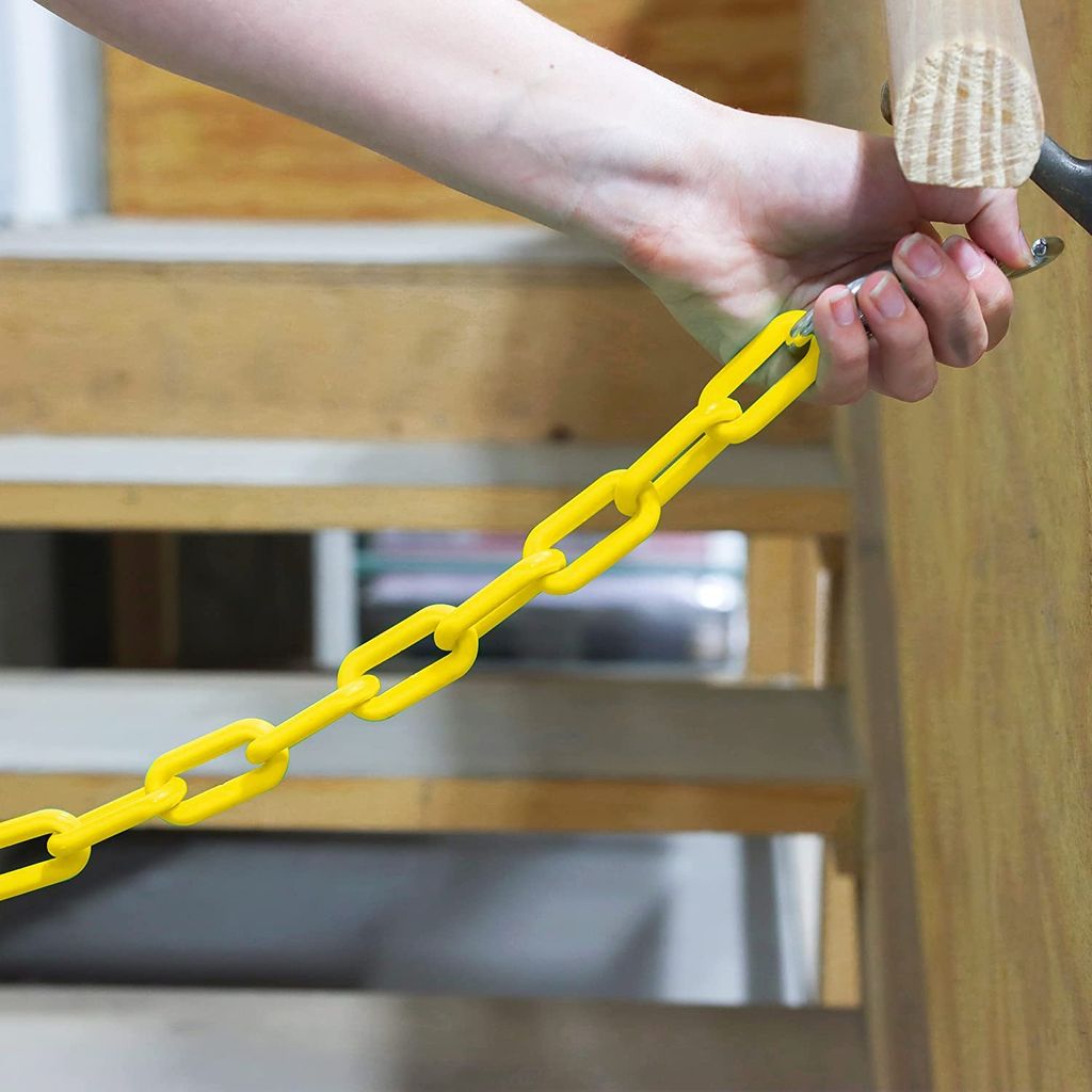 REZNOR Heavy Duty Thermoplastic Coated Metal Link Chain for Hammock Swing Indoor Outdoor 200kg Capacity (1.5 & 2) Meter view 2