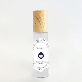 Fragrens Magic Mogra Attar Jasmine Aroma Traditional Natural Perfume Long Lasting Attar for Men Women (10ml)