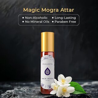 Fragrens Magic Mogra Attar Jasmine Aroma Traditional Natural Perfume Long Lasting Attar for Men Women (10ml) view 2