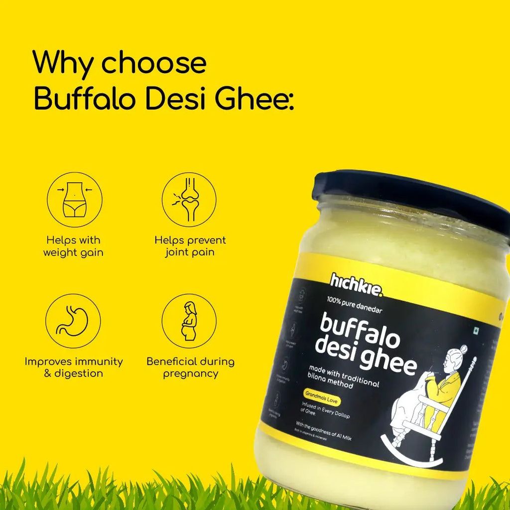 Buffalo Desi Ghee 500 ml | Bilona Method | Curd-Churned | Lab Tested. view 2