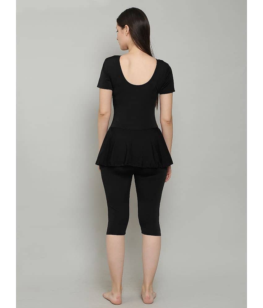 MEGASKA Black One Piece Swimming Costume view 2