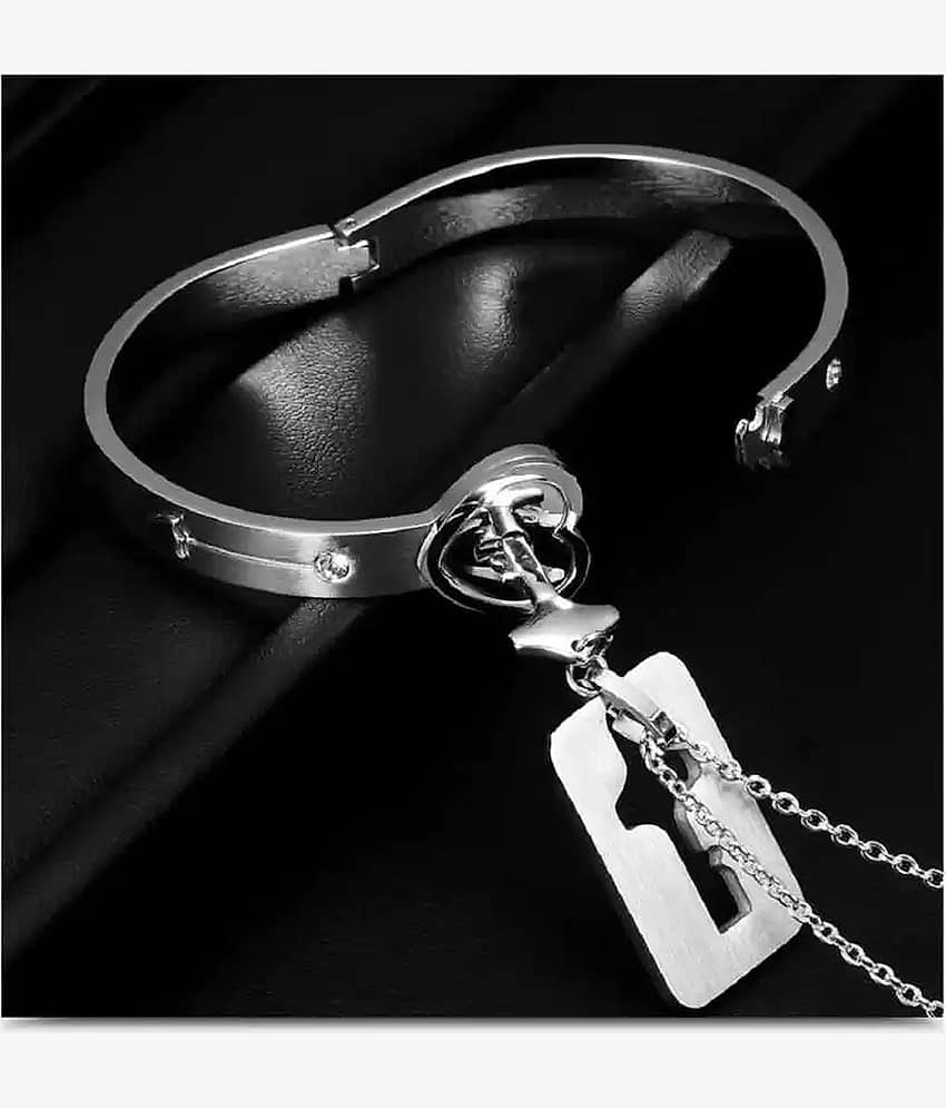 HEER COLLECTION - Silver Wrist Band ( Pack of 2 ) view 2