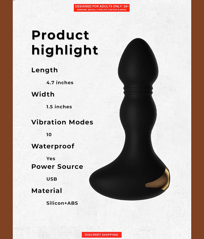 Anal Plug Vibrating Dildo- USB Rechargeable and Bluetooth Controlled with 10 Different Vibration Modes Prostate Massager for Girls view 2