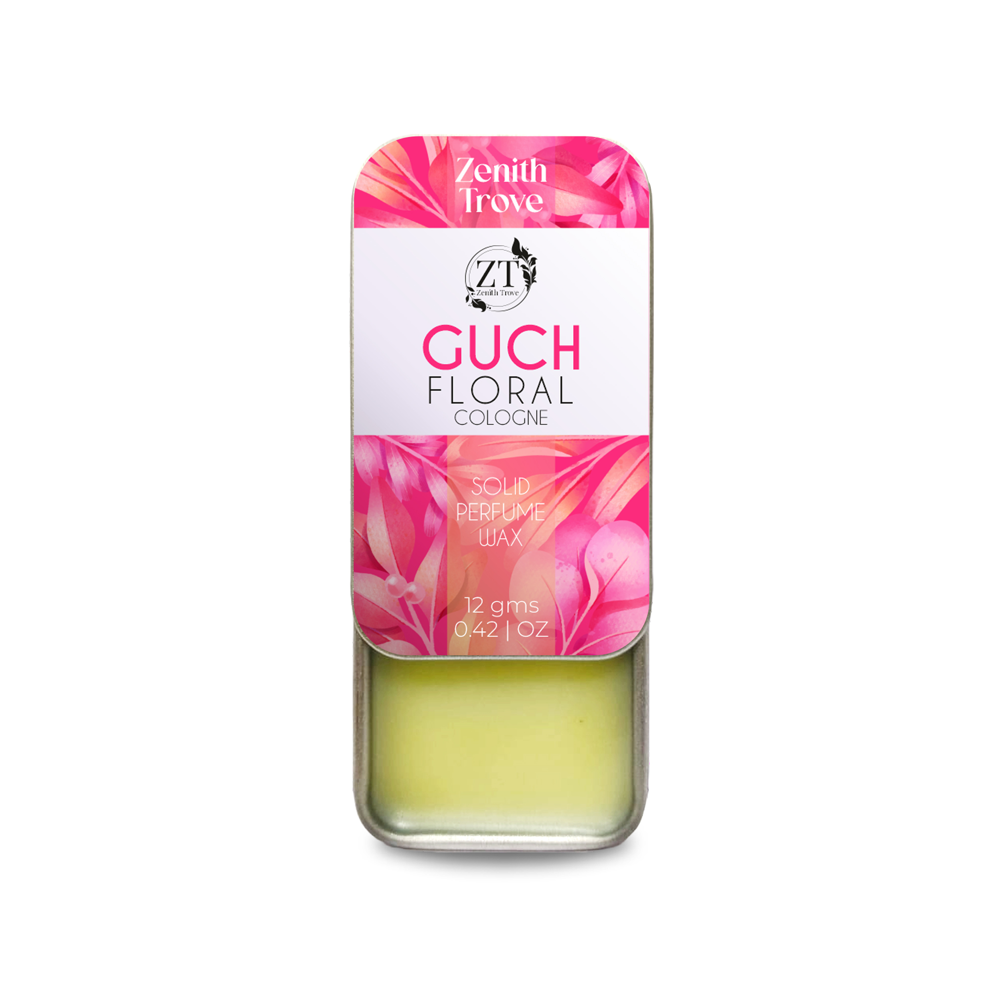 Zenith Trove Guch Floral Solid Perfume Wax for Men & Women | 12g Long Lasting Natural Fragrance | Alcohol-Free Pocket Perfume | Travel Friendly Solid Cologne | Floral Scent for Daily Use
