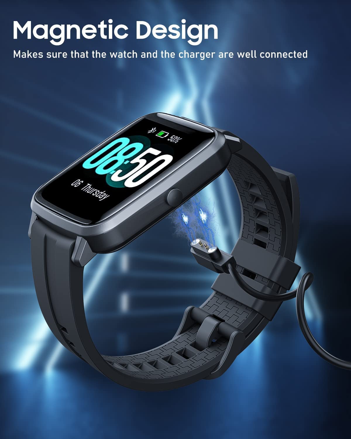 FIRE BOLTT Smartwatch USB All Type Charging Charger Compatible with Boat, Fire Boltt, Noise, Dizo, beatXP, Fast-Track & All 2 Pin Charger Watches (Cable Only) view 2