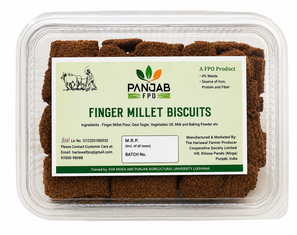 Panjab FPO Finger Millet Biscuits (Ragi Cookies)