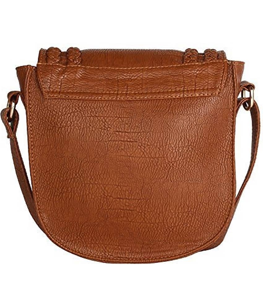 Lychee Bags Sling Bag PU Set of 1 ( Brown ) view 2