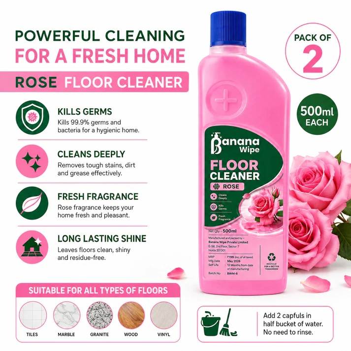 Banana Wipe Floor Cleaner I 500 ML I Pack of 1