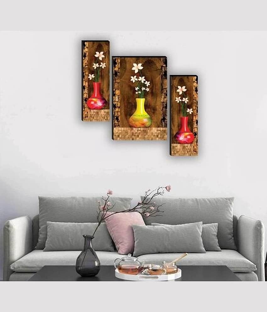 SNDArt - Flower Pots Wall Painting For Living Room Gift Items view 2
