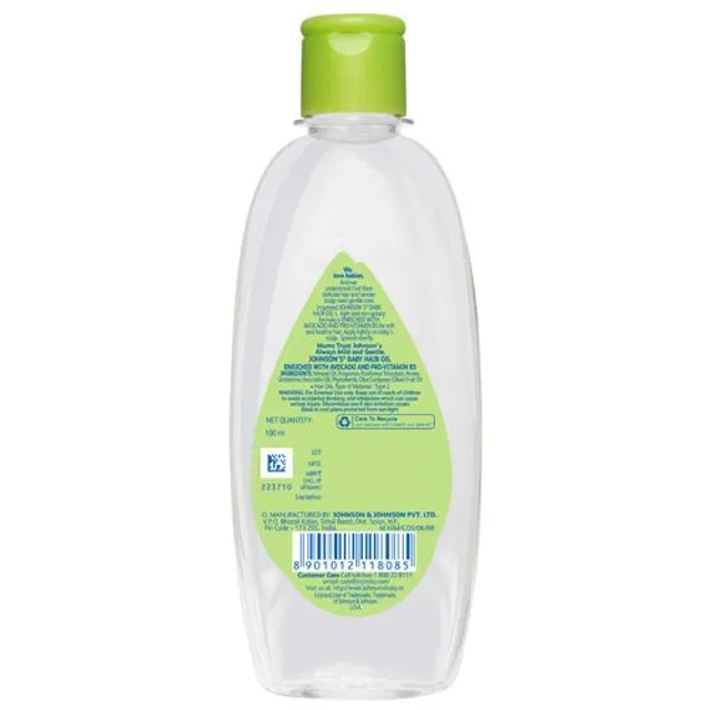 Johnson's Baby Hair Oil Avocado & Pro Vitamin B 100 Ml view 2