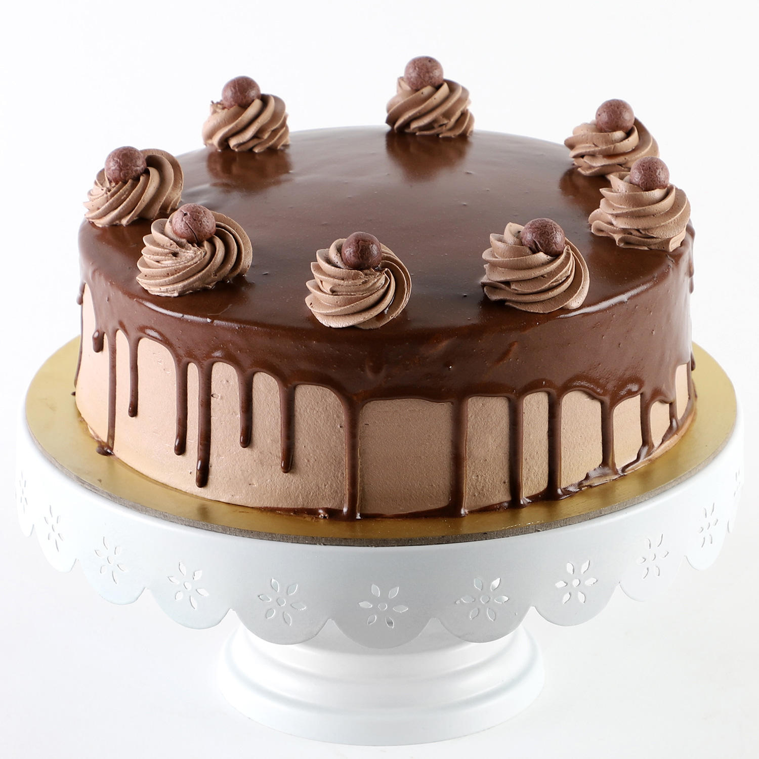 Glazed Chocolate Cream Cake Half Kg view 2