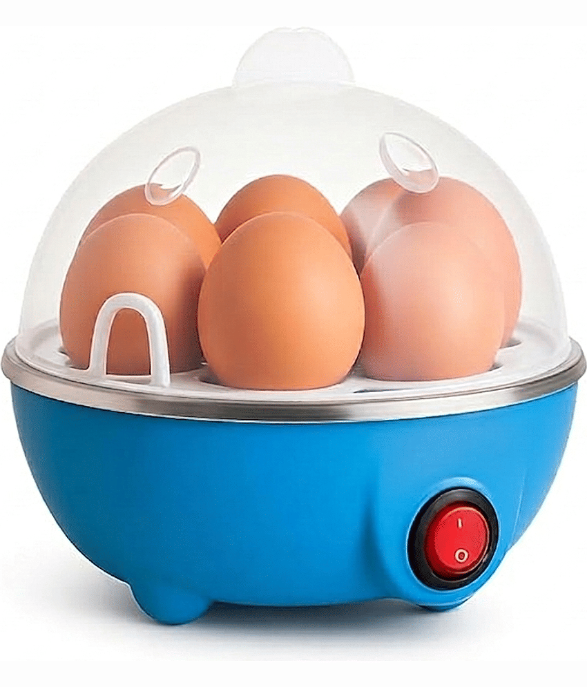 Electric Egg Boiler, Egg Poacher for Steaming, Cooking, Boiling & Frying, Egg Cooker (Blue, Multicolor, 7 Eggs)