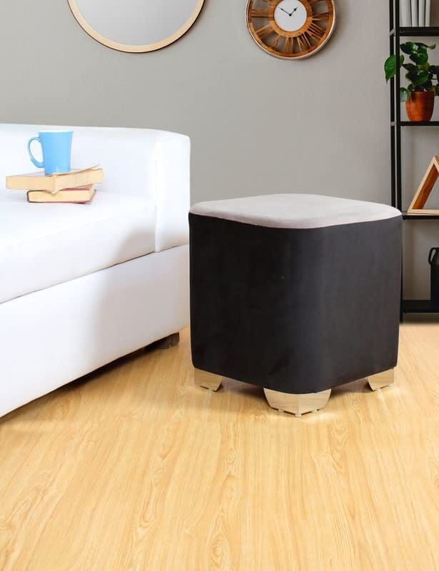 ShadowKart Ottoman Pouffes Sitting Stool for Living Room Furniture Wooden Footstools Puff Mudda Footrest Pouff for Office Home Decor, Combo view 2