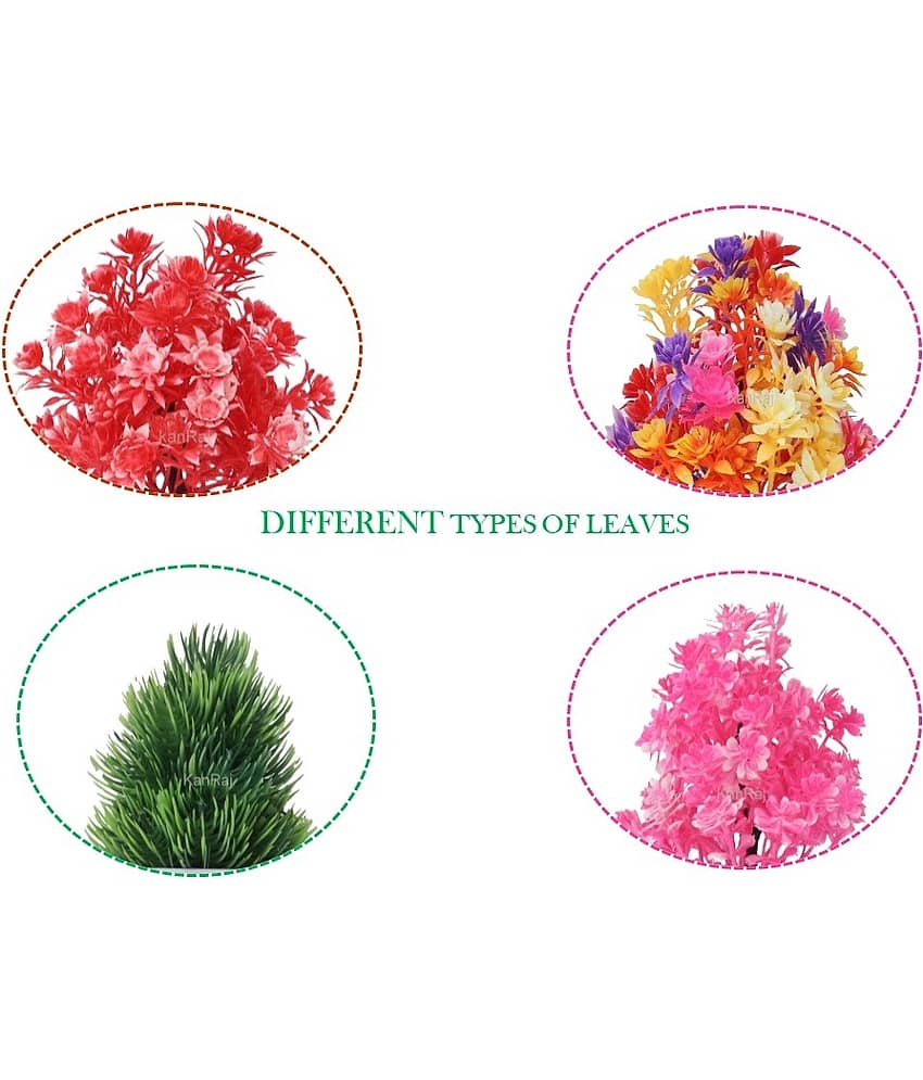 KanRaj - Multicolor Wild Artificial Flowers With Pot ( Pack of 5 ) view 2
