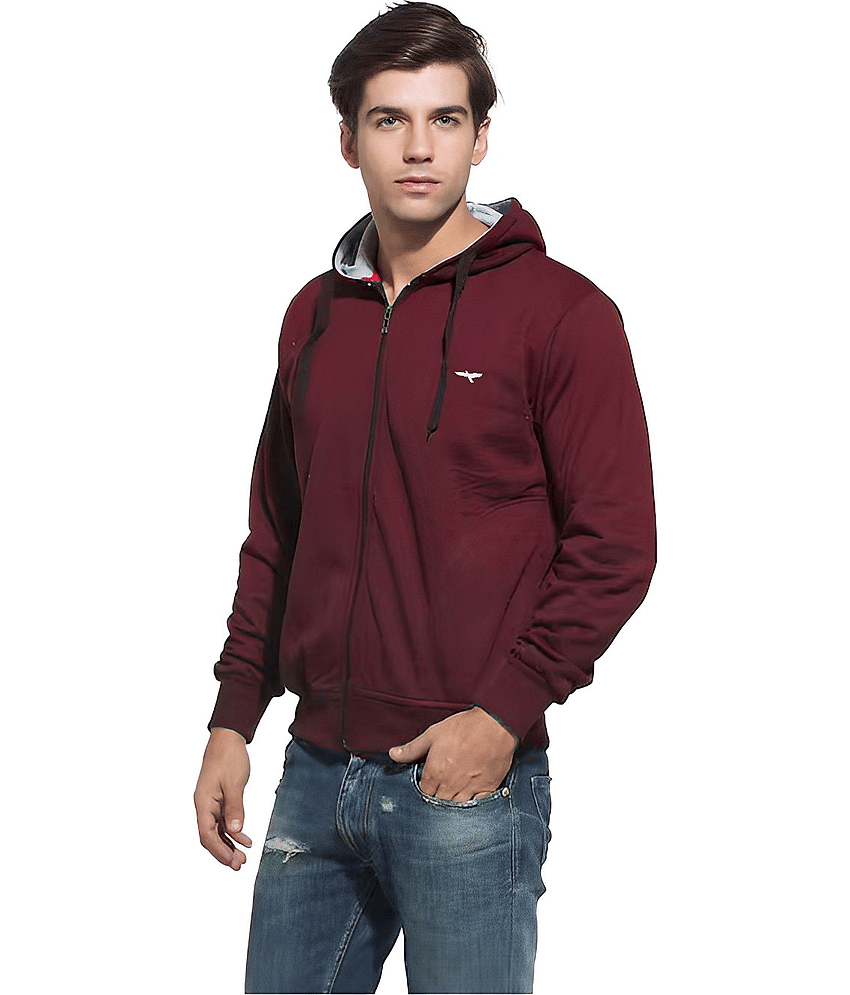 Reya Cotton Blend Men's Casual Jacket - Maroon ( Pack of 1 ) view 2