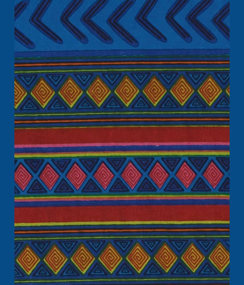 PETROSOLY Cotton 1 Double Bedsheet with 2 Pillow Covers ( Blue ) view 2